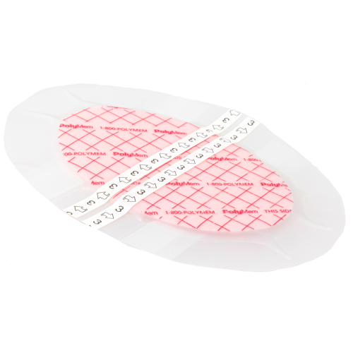 PolyMem® Shapes® Oval Film Adhesive Dressing - 6.5" x 8.2" (Box of 10)