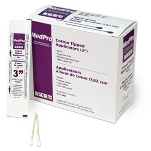 3" Cotton Tip Applicator Sterile 100/pack