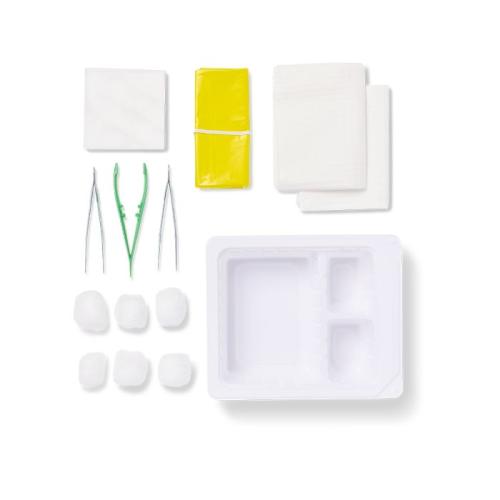 Alliance™ Dressing Tray With Forceps & 3-Compartment Tray