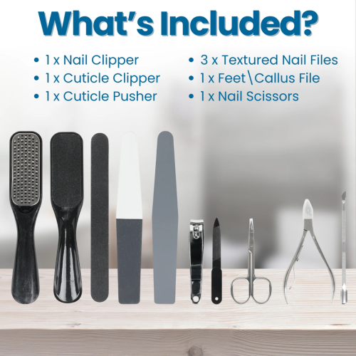 BIOS Living Manicure & Pedicure Set (8 Piece Nail Kit) = 300-FP412