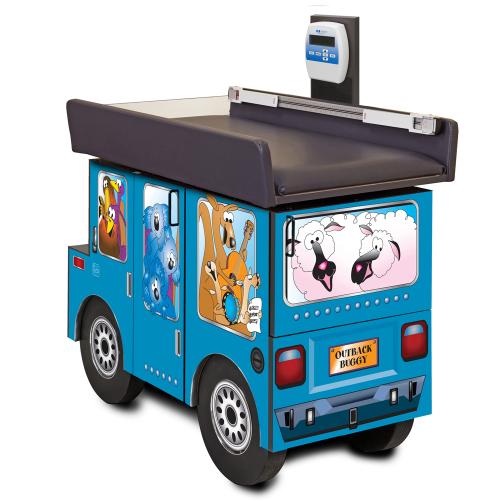 Clinton 7844 Pediatric Exam Table With Scale - Outback Buggy with Aussie Animal Pals = 301-7844
