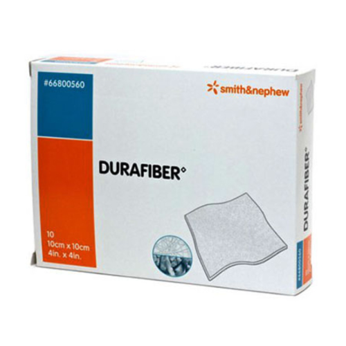 DURAFIBER™ Absorbent Gelling Fiber Dressing - 10cm x 10cm (Box of 12)