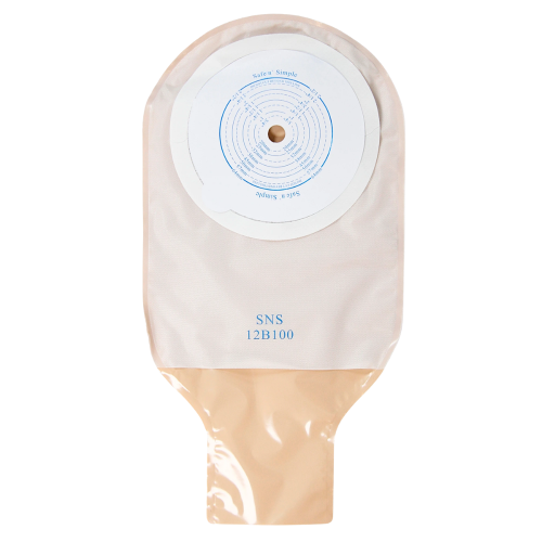 Safe n Simple Cut-to-Fit One-Piece 12" Opaque Drainable Ostomy Pouch - Box of 10