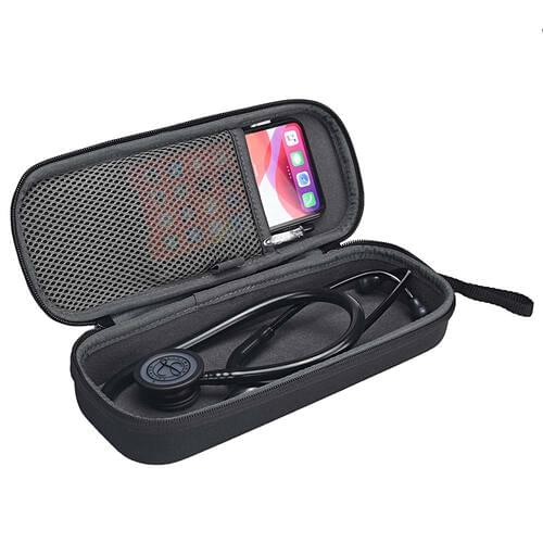 thumbnail image 2 of Portable Hard Zipper Stethoscope Carrying Bag Travel Case Storage Box 2 of 14