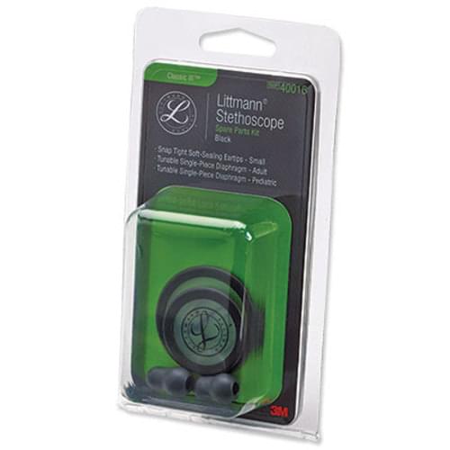 Littmann Stethoscope Spare Parts Kit, Classic III and Cardiology IV - Black