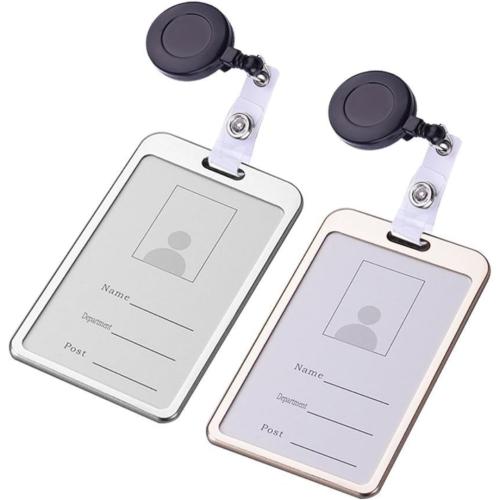 Retractable ID Badge Holder - Black = 350-RETRBLK