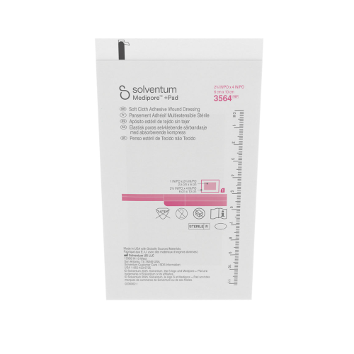 Solventum™ Medipore™ + Pad Dressing (formerly 3M™ Medipore™) - 6cm x 10cm (Box of 50) = 300-3564
