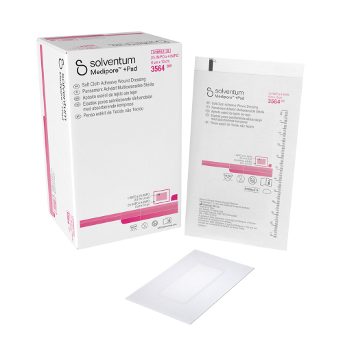 Solventum™ Medipore™ + Pad Dressing (formerly 3M™ Medipore™) - 6cm x 10cm (Box of 50)