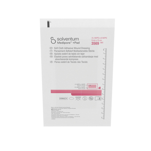 Solventum™ Medipore™ +Pad Soft Cloth Adhesive Wound Dressing (formerly 3M™ Medipore™) – 9cm x 15cm = 300-3569