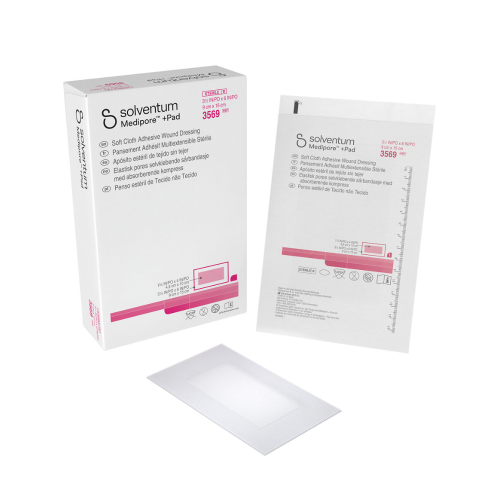 Solventum™ Medipore™ +Pad Soft Cloth Adhesive Wound Dressing (formerly 3M™ Medipore™) – 9cm x 15cm