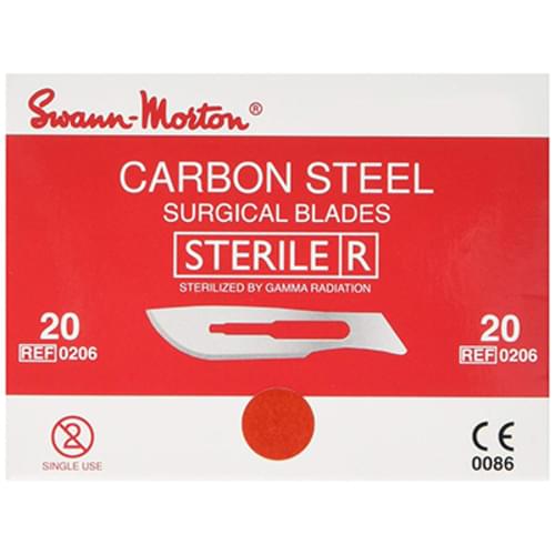 Swann-Morton #20 Carbon Steel Scalpel Blade