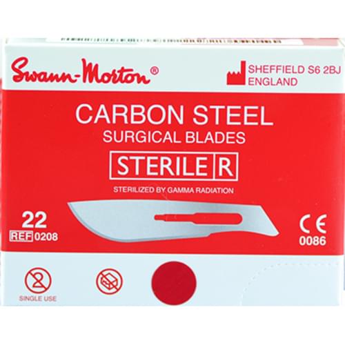 Swann-Morton #22 Carbon Steel Scalpel Blade