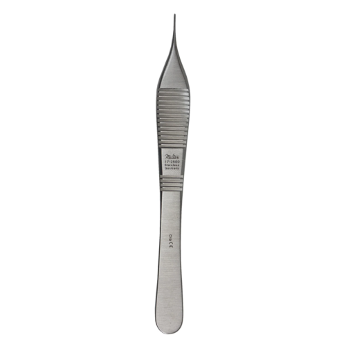 Miltex Micro Adson Tissue Forceps, 0.5 mm Wide, 1 x 2 Teeth - 4-3/4"