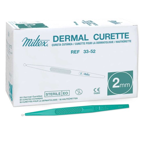 MILTEX Sterile Disposable Dermal Curette - 2 mm