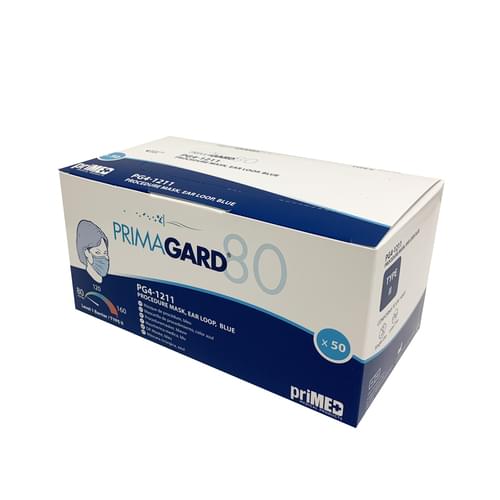 priMED PRIMAGARD 80 Earloop Face Mask Level 1 Blue 50/Box