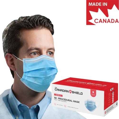 Medical Level 2 Earloop Face Mask 3-Ply With Filter Blue 50/Box