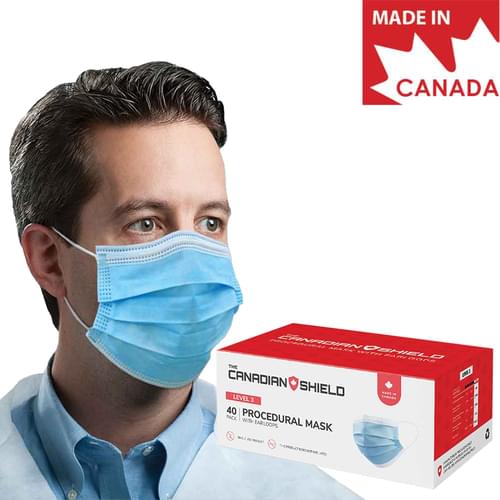 Medical Level 3 Earloop Face Mask 3-Ply With Filter Blue 40/Box