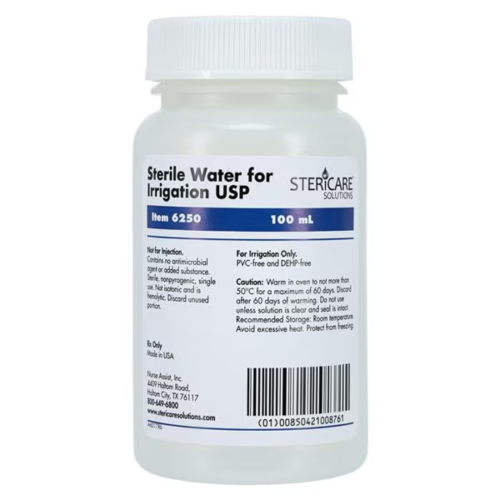 Sterile Water for Irrigation - 100 mL Bottle