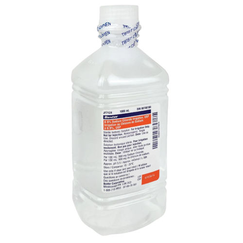 Sodium Chloride 0.9% Irrigation Solution - 1000 mL Pour Bottle (Case of 12)