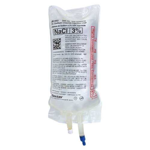 Baxter 3% Sodium Chloride Injection Solution USP - 250 mL (Case of 30)