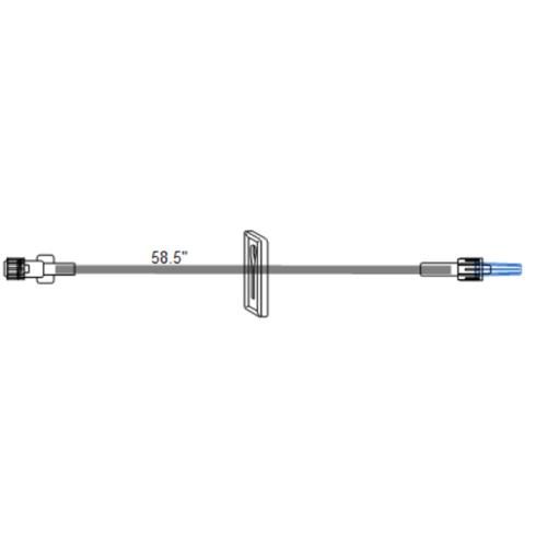ICU Medical Smallbore Extension Set with Clamp, Luer Lock - 60", 152 cm (Box of 50)