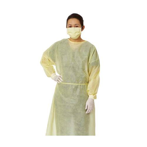 thumbnail image 2 of Pack Of 10 Disposable Isolation Gowns With Tie Closures At Neck And Waist - One Size Fits Most, Blue 2 of 5