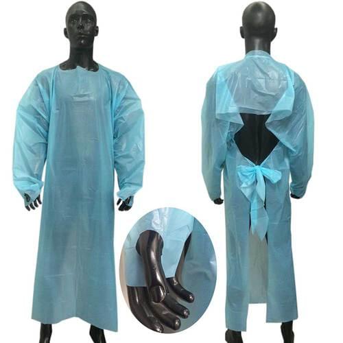 Disposable CPE Blue Isolation Gown 10/pack