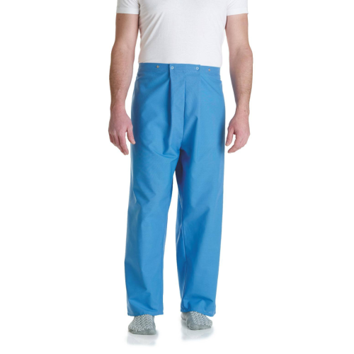 Reusable Pajama Pants with Snap Closure, Solid Blue - Medium (Fits XS-M)