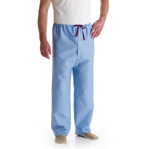 Pajama Pants with Maroon Drawstring, Solid Blue - 3X-Large (Pack of 12)