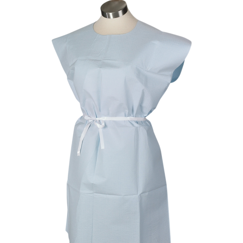 TIDI XL Blue Exam Gown - 32" x 42" (Case of 50)