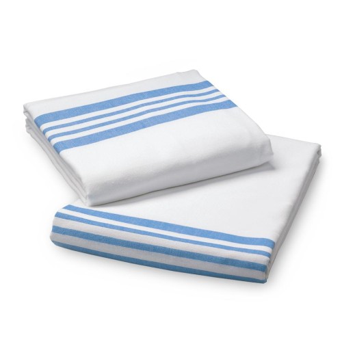 Blue Striped Blended Flannel Blanket