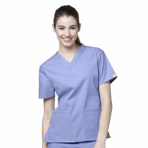 Bravo 5 Pocket V Neck Top Xs Ceil Blue