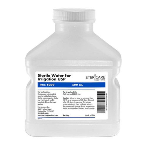 Sterile Water Irrigation Bottle Screw Cap - 500ml