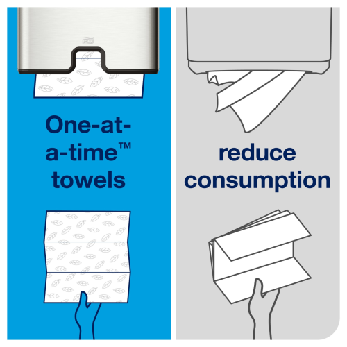 Tork® Advanced Xpress® Multifold Paper Hand Towel, 3-Panel, 2-Ply - Case of 16 Packs = 750-14100071