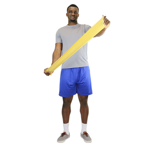 CanDo Low Powder Exercise Band, 50 Yard Roll - Tan (XX-Light) = 850-105220