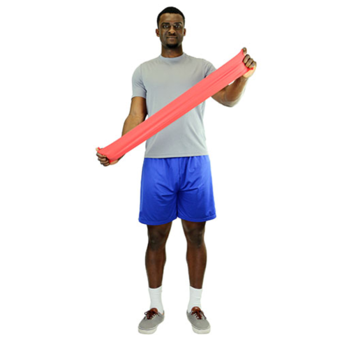 CanDo Low Powder Exercise Band, 50 Yard Roll - Red (Light) = 850-105222