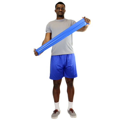 CanDo Low Powder Exercise Band, 50 Yard Roll - Blue (Heavy) = 850-105224