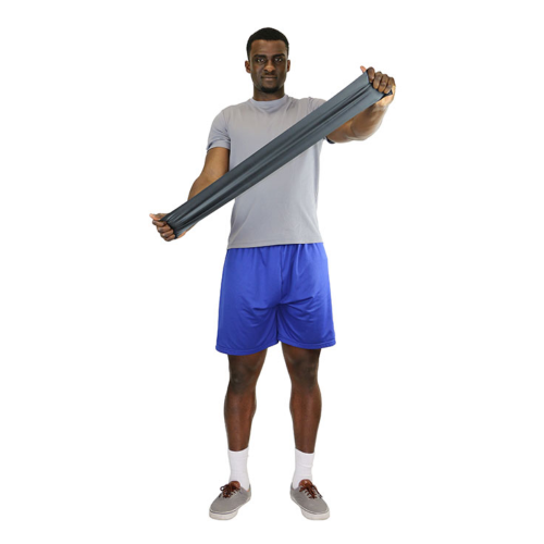 CanDo Low Powder Exercise Band, 50 Yard Roll - Black (X-Heavy) = 850-105225