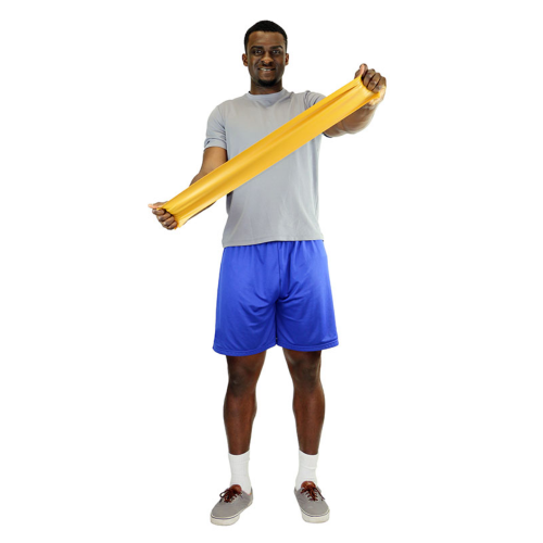 CanDo Low Powder Exercise Band, 50 Yard Roll - Gold (XX-Heavy) = 850-105227