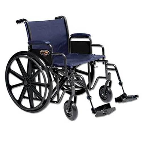 Wheelchair Navy Blue Bariatric 22"