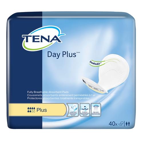 TENA Day Plus Pads For 2-Piece Pad & Pant System Insert Heavy Absorbency (40/Pack)