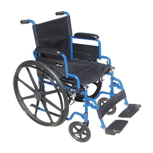 Blue Streak Wheelchair With Flip Back Desk Arms 18" Seat