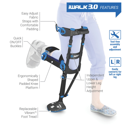 iWALK3.0 Hands-Free Knee Crutch = 850-LK120