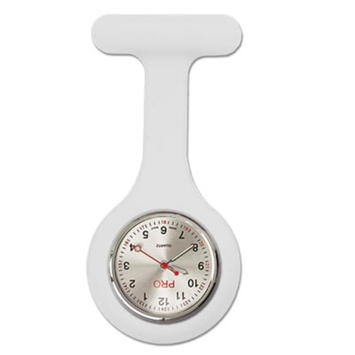 Silicone Lapel Watch - White