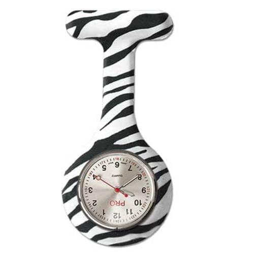 Silicone Lapel Watch - Zebra Stripes