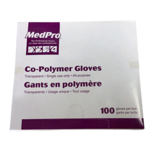AMG Medical Co-Polymer Gloves - Large (Box of 100)