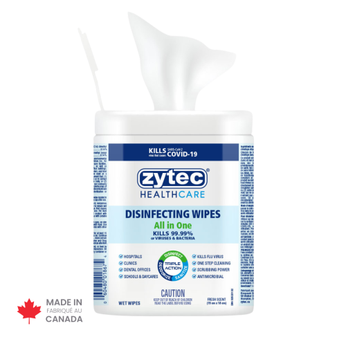 Zytec Healthcare Disinfecting Wipes, All in One - 180 Wipes