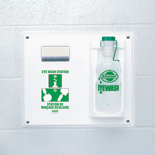 Wall Mounted Eye Wash Station Kit With 1 Empty Bottle