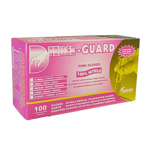 Pink Nitrile Powder Free Exam Gloves X-Small