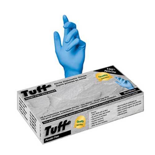 Tuff Blue Nitrile Disposable Non-Medical Gloves Medium